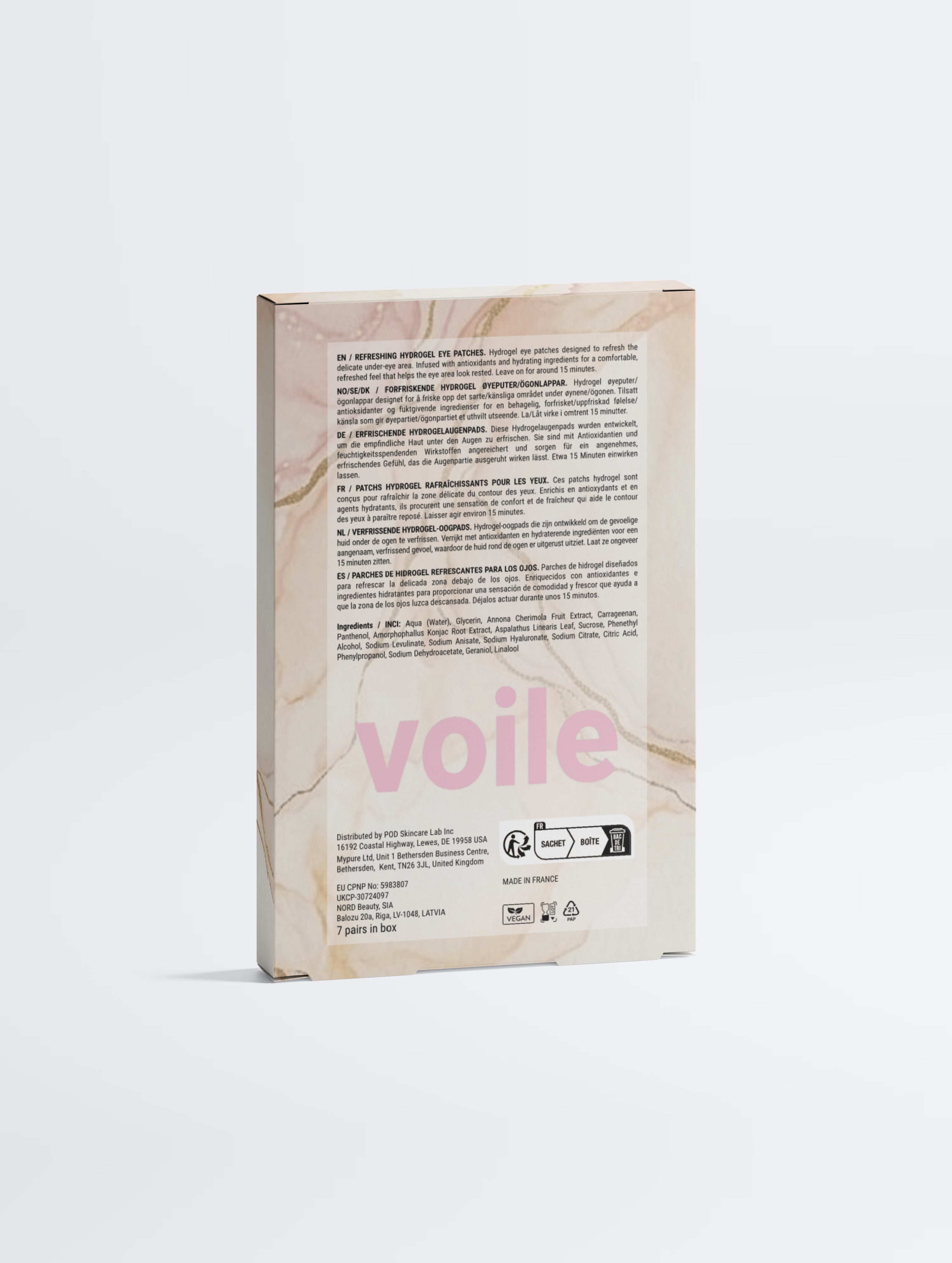 Anti-Fatigue Hydrogel Eye Patches